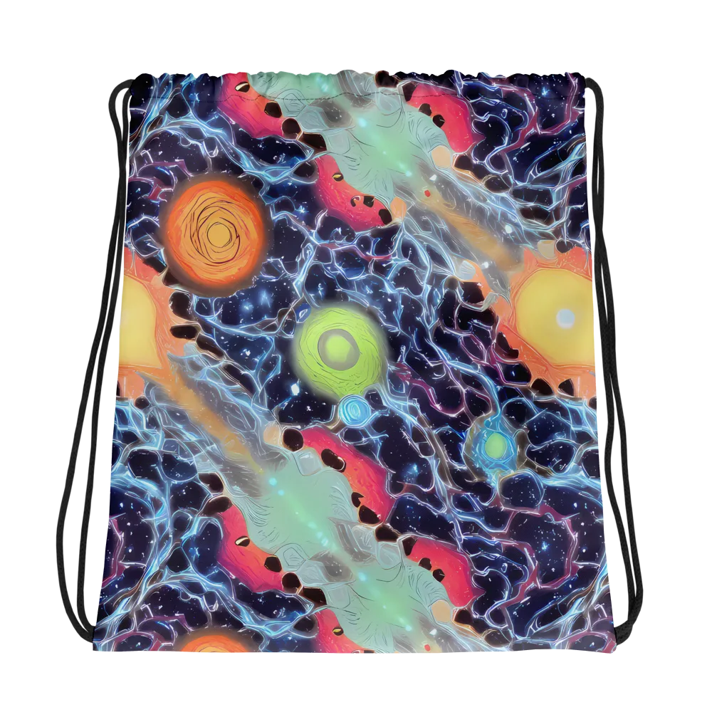 Cosmic Tidal Flux on Drawstring Bag — Photo