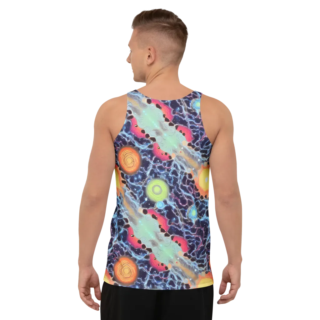 Cosmic Tidal Flux on Men's Tank Top — Back
