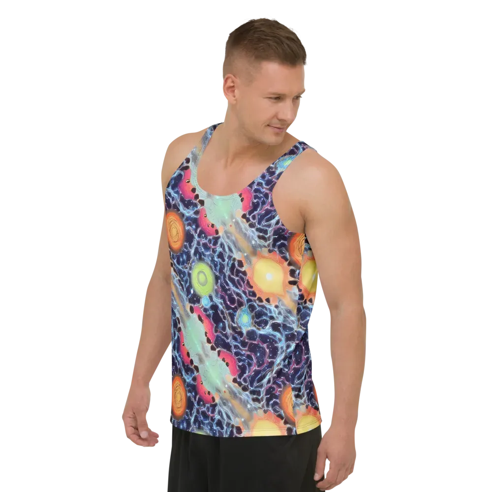 Cosmic Tidal Flux on Men's Tank Top — Left Front