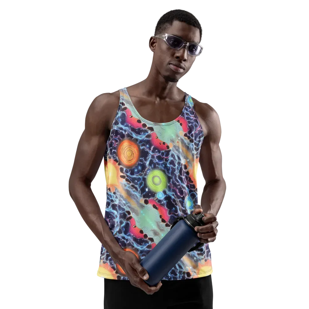 Cosmic Tidal Flux on Men's Tank Top — Front