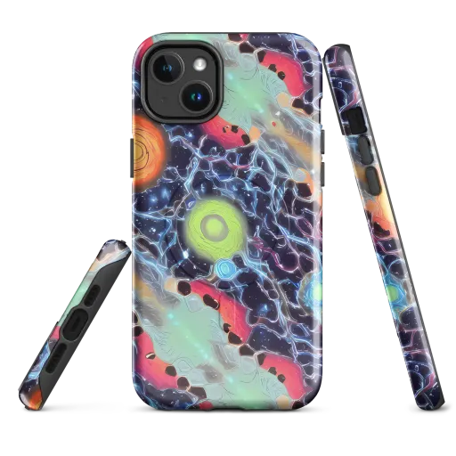 Cosmic Tidal Flux on a MagSafe Tough Case for iPhone®