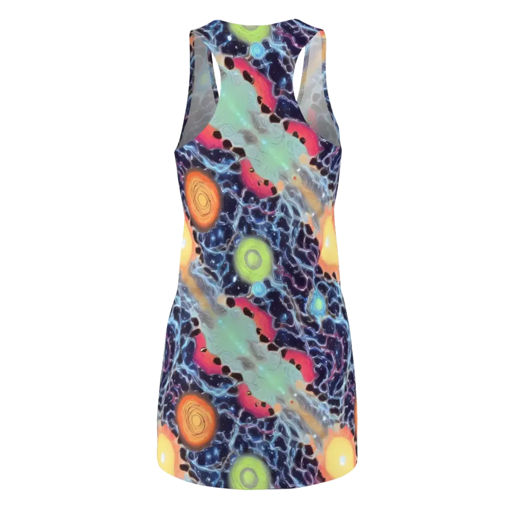 Cosmic Tidal Flux on Racerback Dress — Back