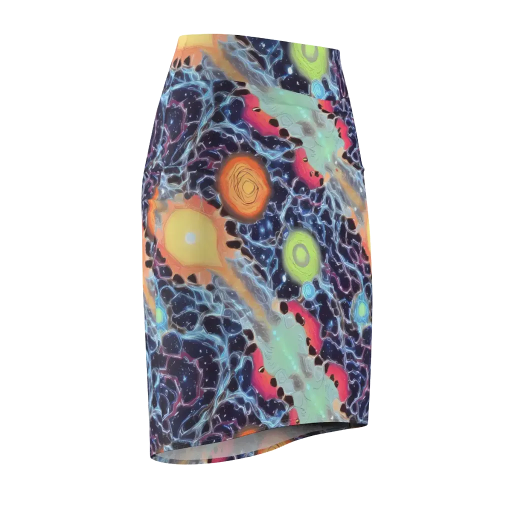 Cosmic Tidal Flux on Pencil Skirt — Front Side