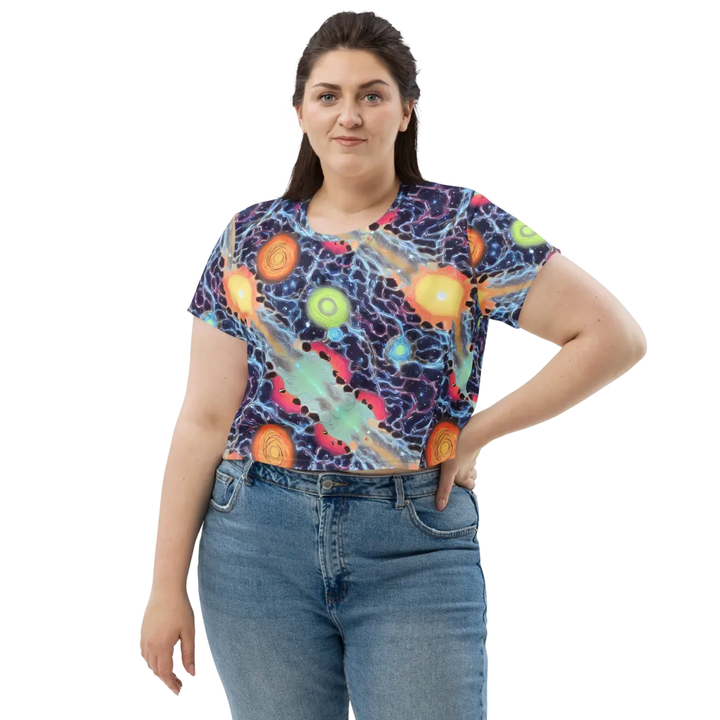 Cosmic Tidal Flux on Crop Tee — Front