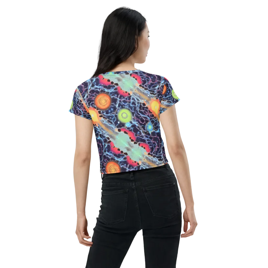 Cosmic Tidal Flux on Crop Tee — Back