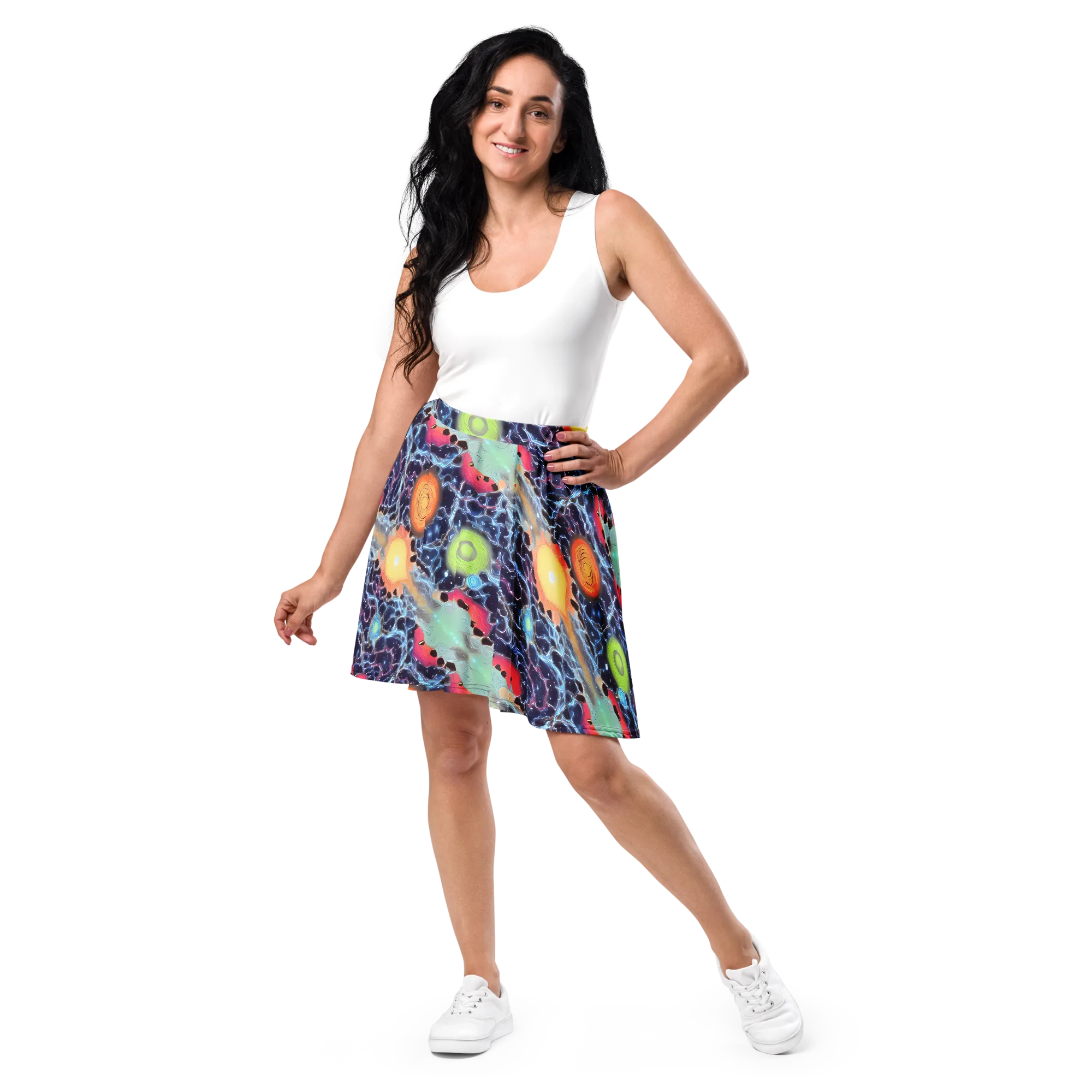 Cosmic Tidal Flux on Skater Skirt — Front