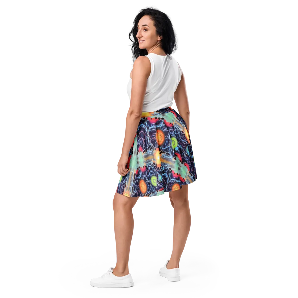 Cosmic Tidal Flux on Skater Skirt — Back