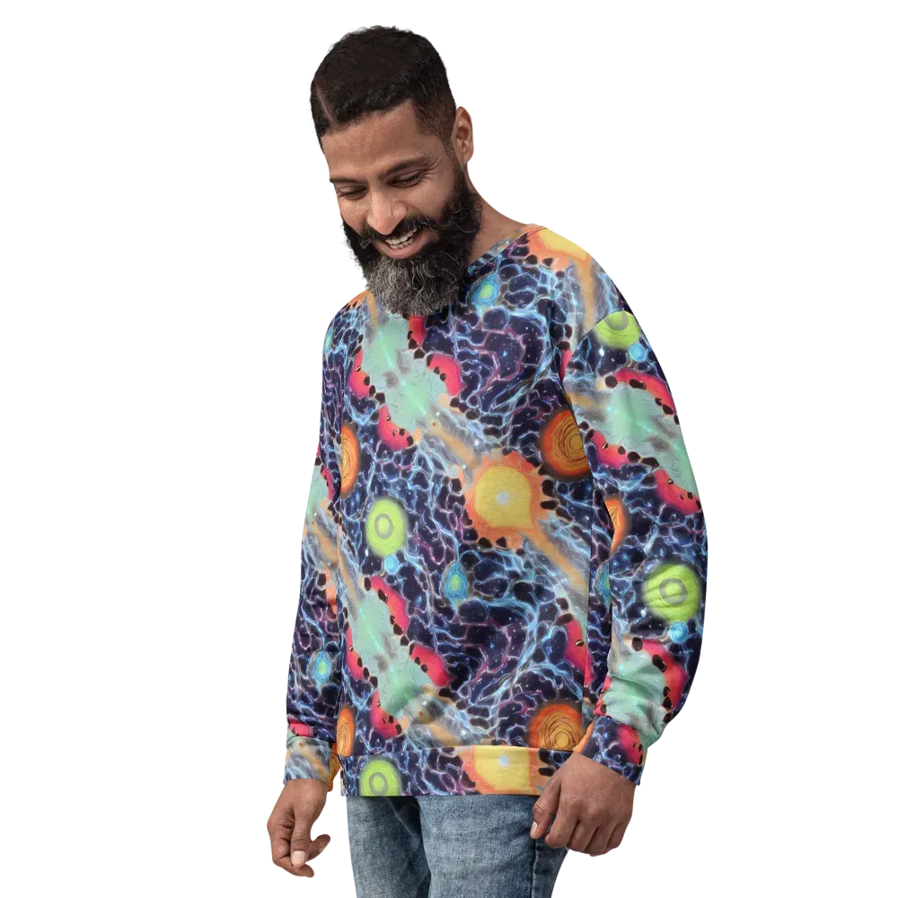 Cosmic Tidal Flux on Sweatshirt — Left Front