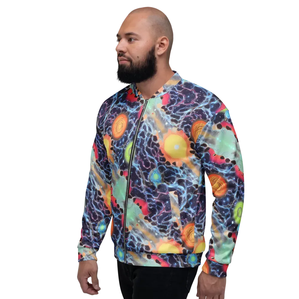 Cosmic Tidal Flux on Bomber Jacket — Left