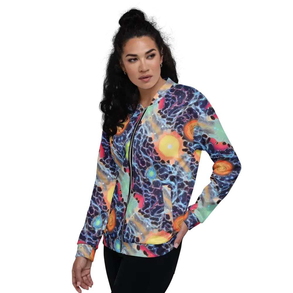 Cosmic Tidal Flux on Bomber Jacket — Left