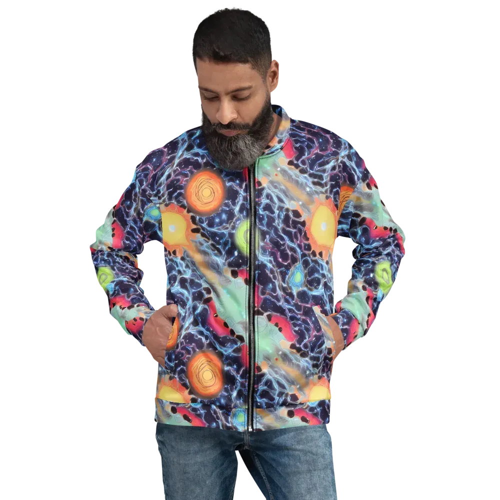 Cosmic Tidal Flux on Bomber Jacket — Front