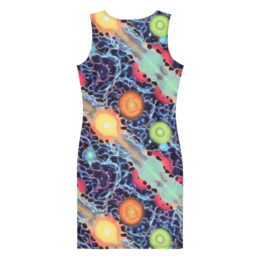 Cosmic Tidal Flux on Bodycon Dress — Back