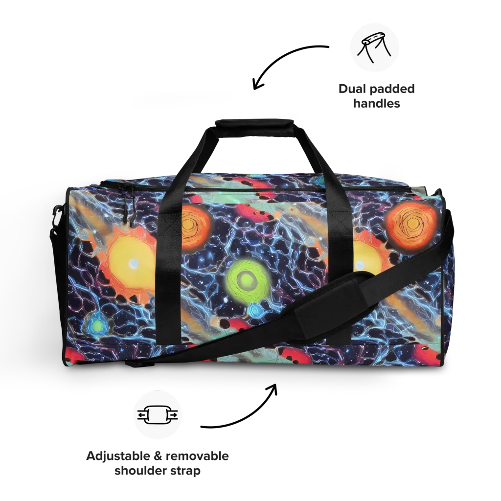 Cosmic Tidal Flux on Duffle Bag — Front