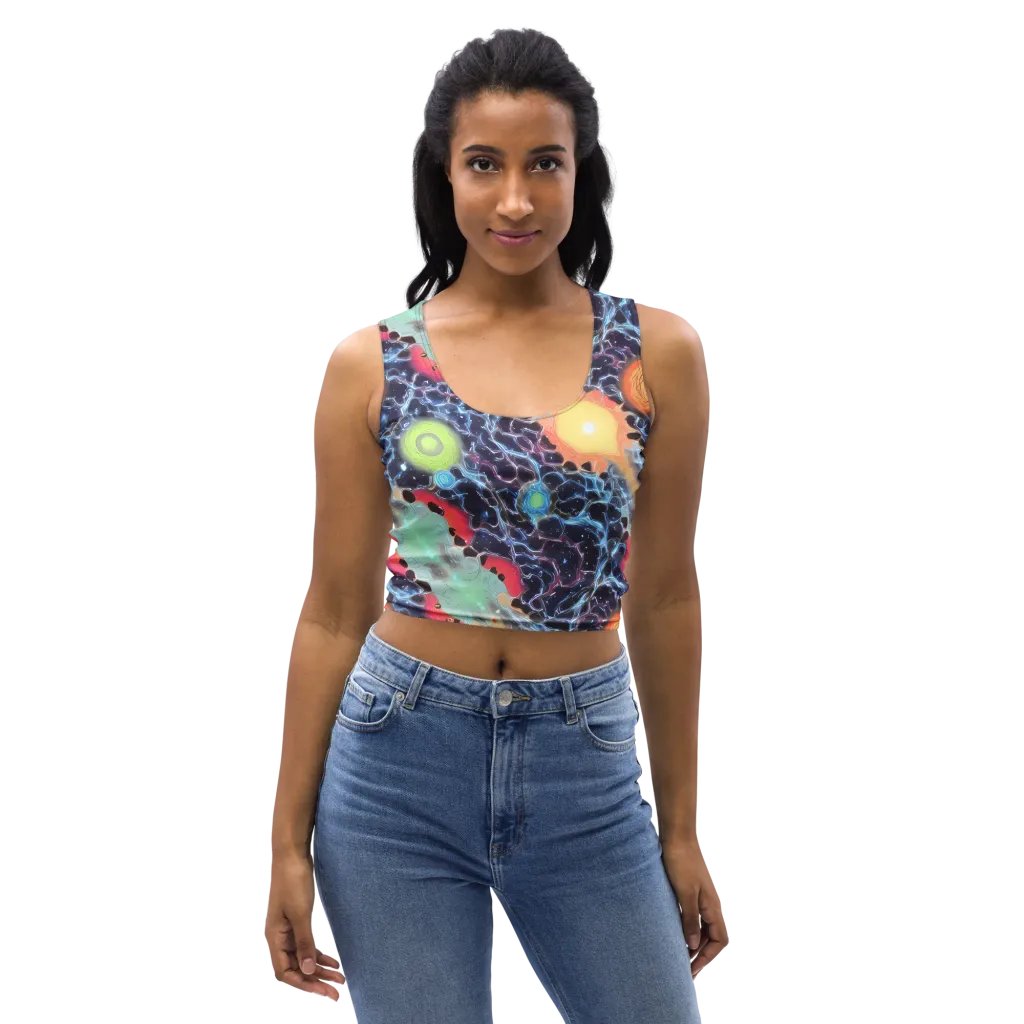 Cosmic Tidal Flux on Crop Top — Front