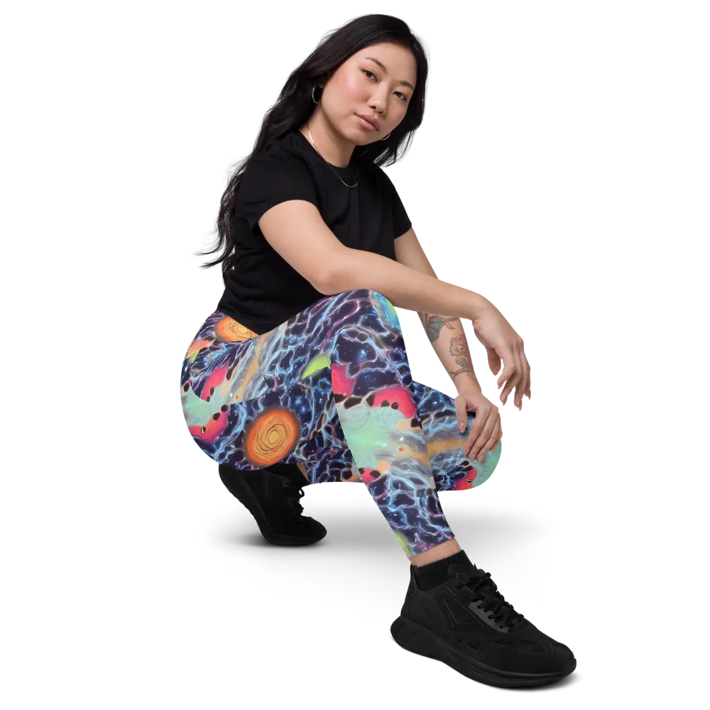 Cosmic Tidal Flux on Leggings with Pockets — Right Front