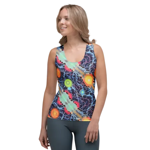 Cosmic Tidal Flux on a Women's Tank Top