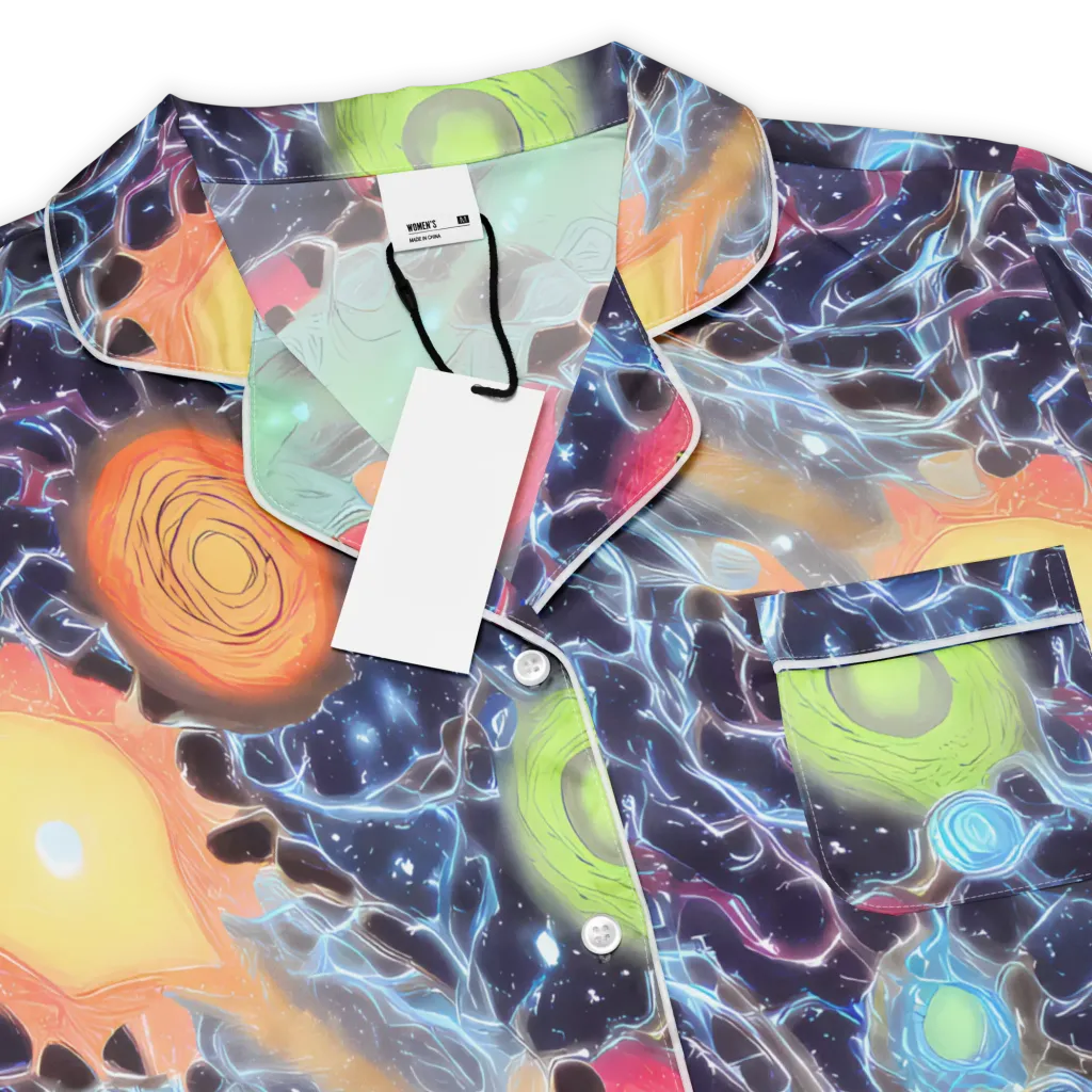 Cosmic Tidal Flux on Women's Short Sleeve Pajama Top — Product details