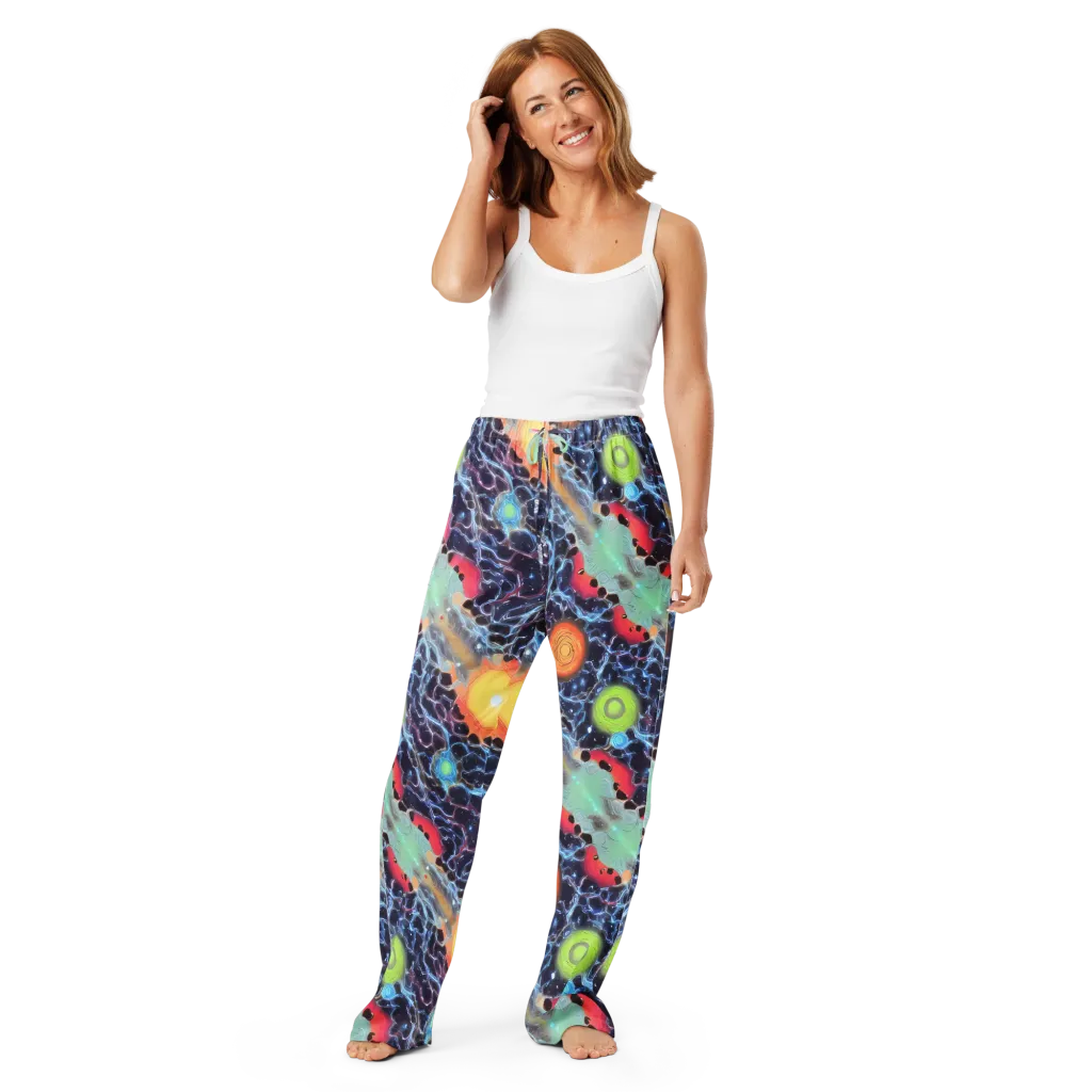Cosmic Tidal Flux on Women's Pajama Pants — Front