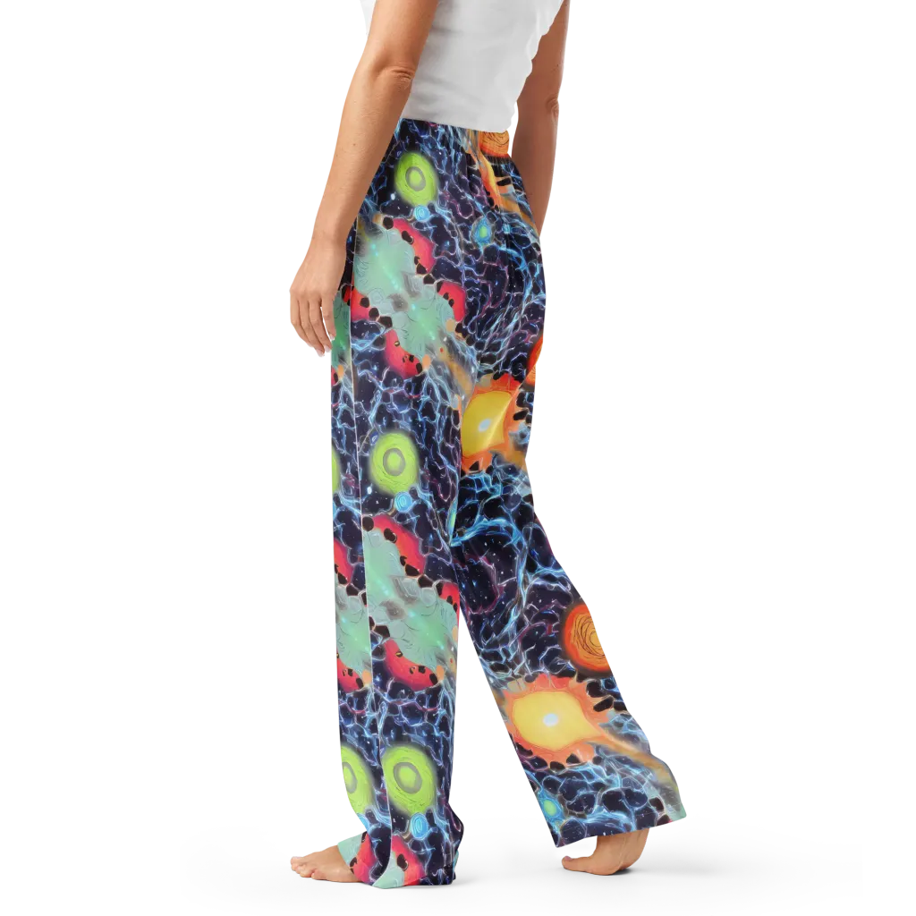 Cosmic Tidal Flux on Women's Pajama Pants — Left