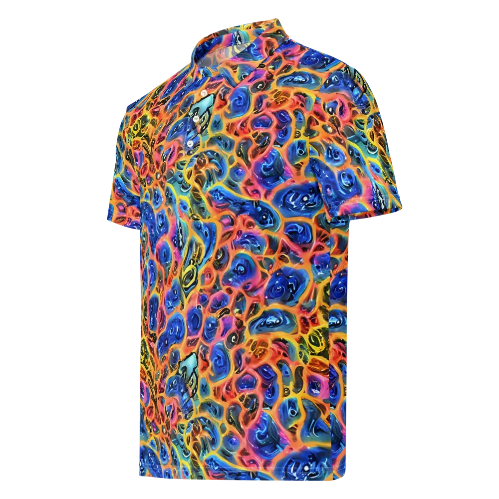 Solar Sonic on Men's Slim Fit Polo Shirt — Left Front
