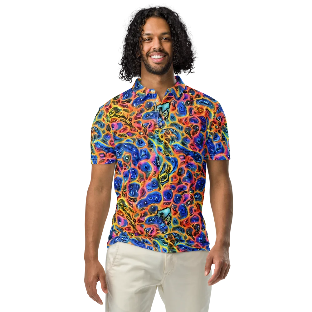 Solar Sonic on Men's Slim Fit Polo Shirt — Front