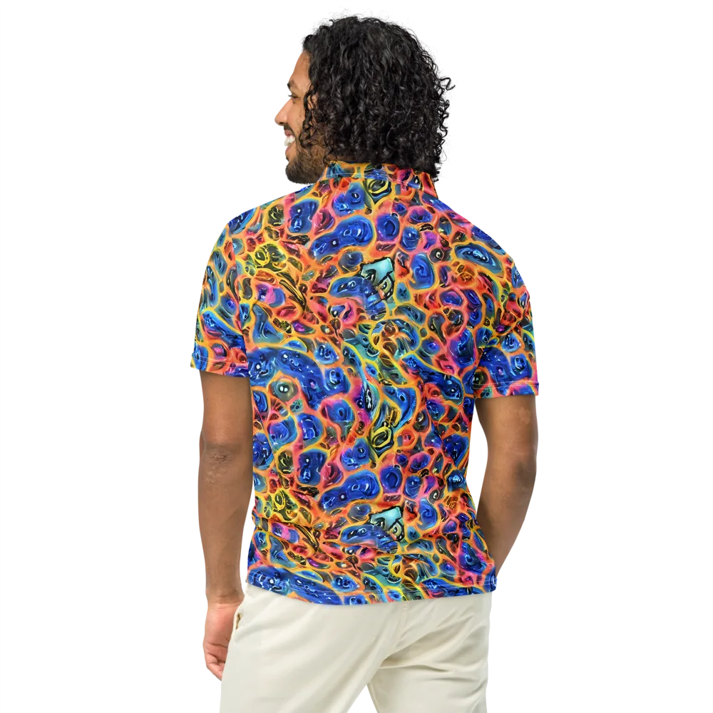 Solar Sonic on Men's Slim Fit Polo Shirt — Back