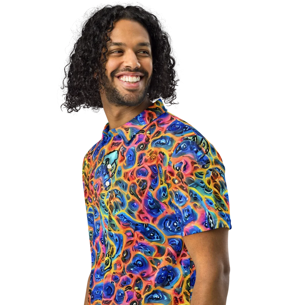 Solar Sonic on Men's Slim Fit Polo Shirt — Left Front