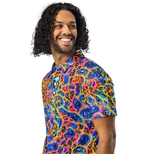 Solar Sonic on a Men's Slim Fit Polo Shirt