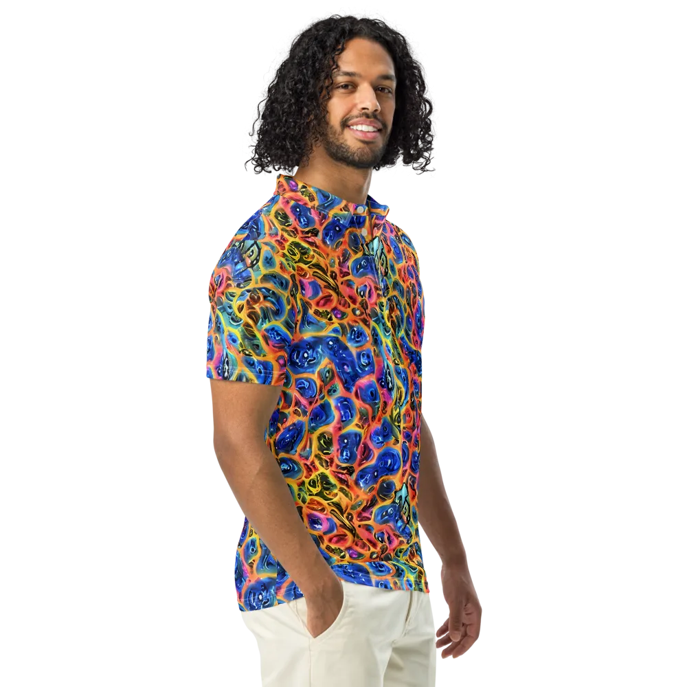 Solar Sonic on Men's Slim Fit Polo Shirt — Right Front