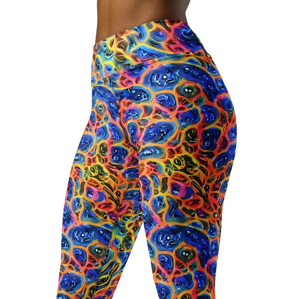 Solar Sonic on Yoga Leggings — Left Front