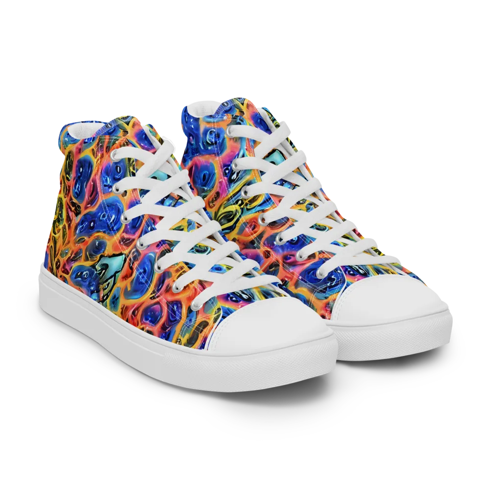 Solar Sonic on Men's High Top Canvas Shoes — Right Front
