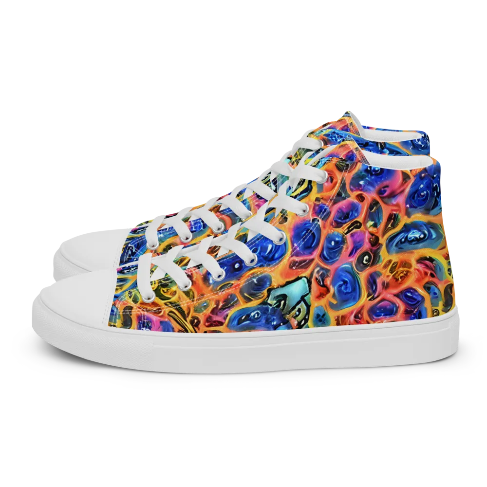 Solar Sonic on Men's High Top Canvas Shoes — Left
