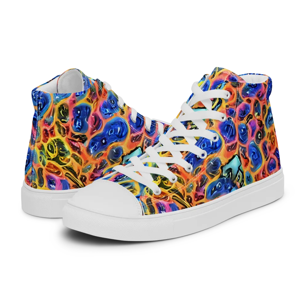 Solar Sonic on Men's High Top Canvas Shoes — Left