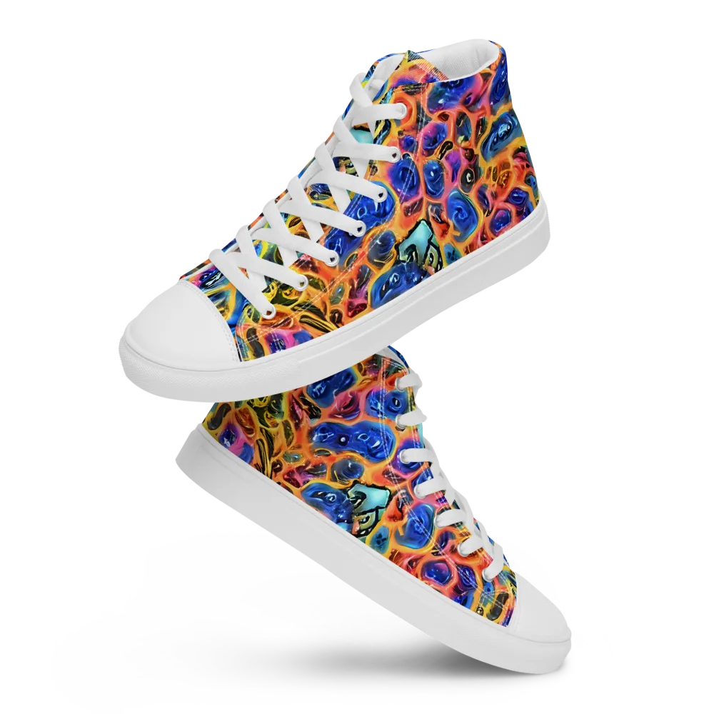 Solar Sonic on Men's High Top Canvas Shoes — Front