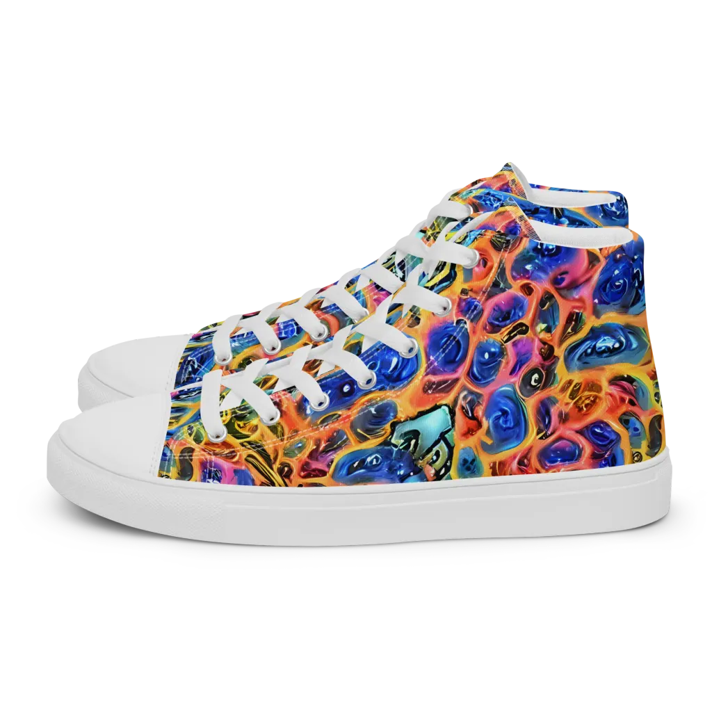 Solar Sonic on Women's High Top Canvas Shoes — Left