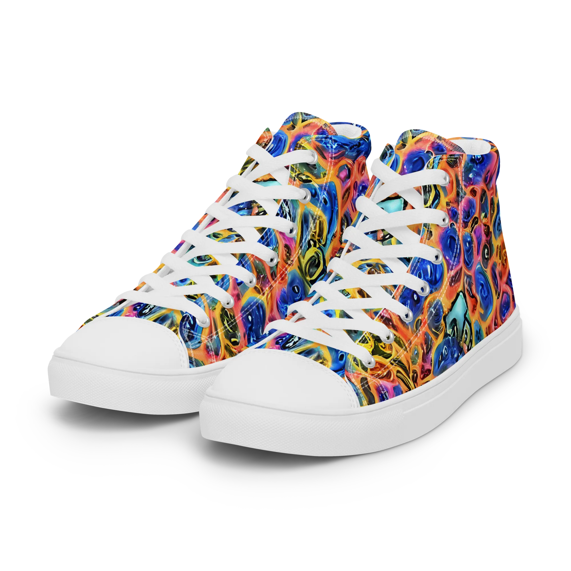 Solar Sonic on Women's High Top Canvas Shoes — Left Front