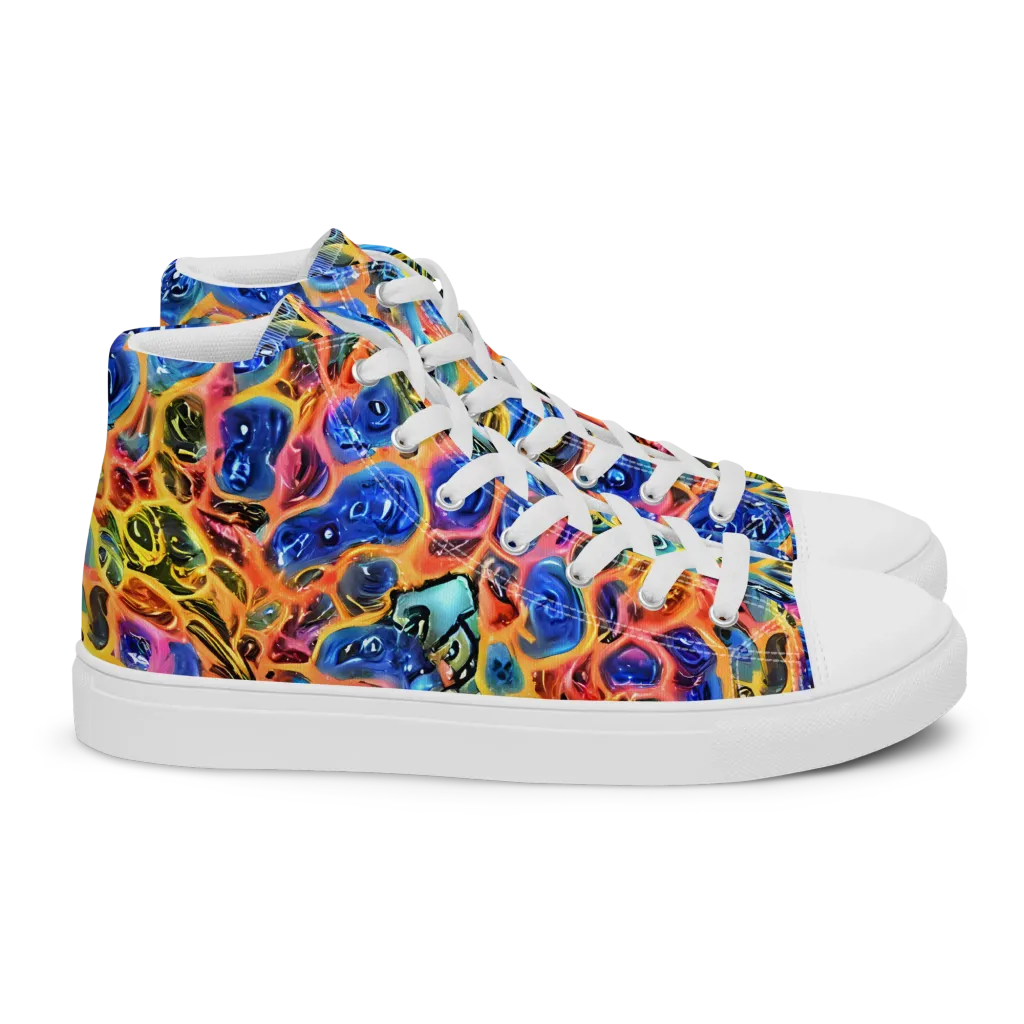 Solar Sonic on Women's High Top Canvas Shoes — Right