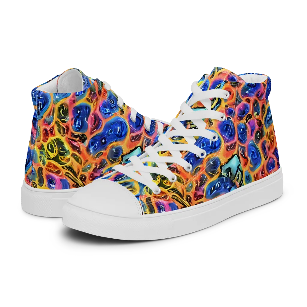 Solar Sonic on Women's High Top Canvas Shoes — Left
