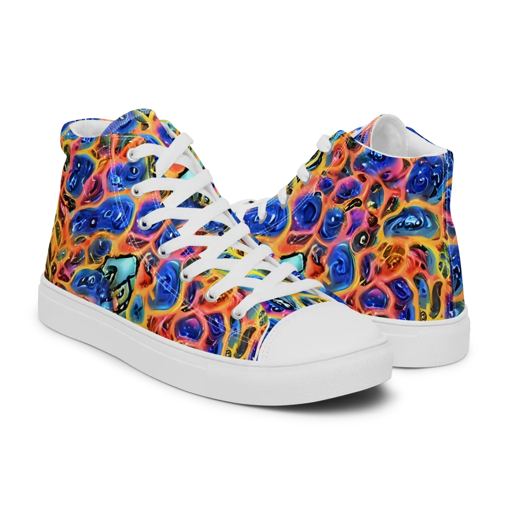 Solar Sonic on Women's High Top Canvas Shoes — Right