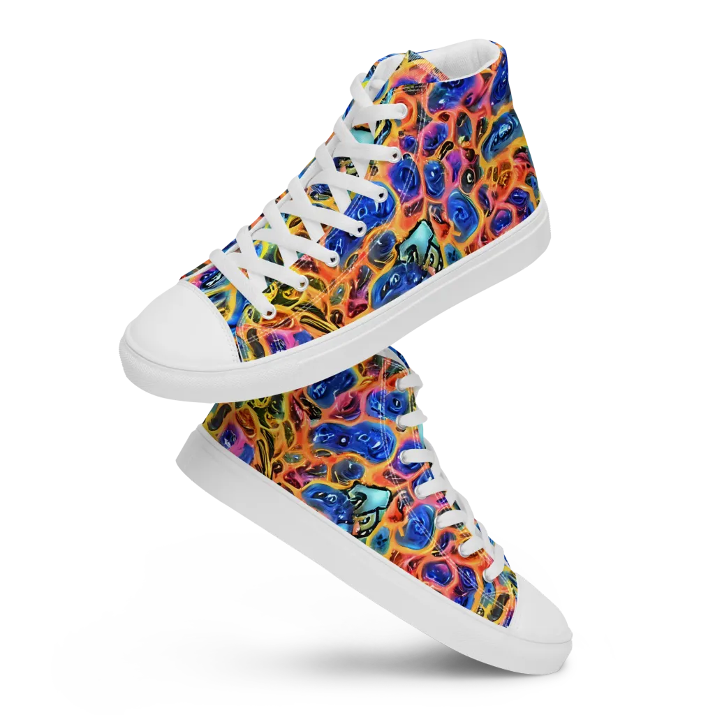 Solar Sonic on Women's High Top Canvas Shoes — Front