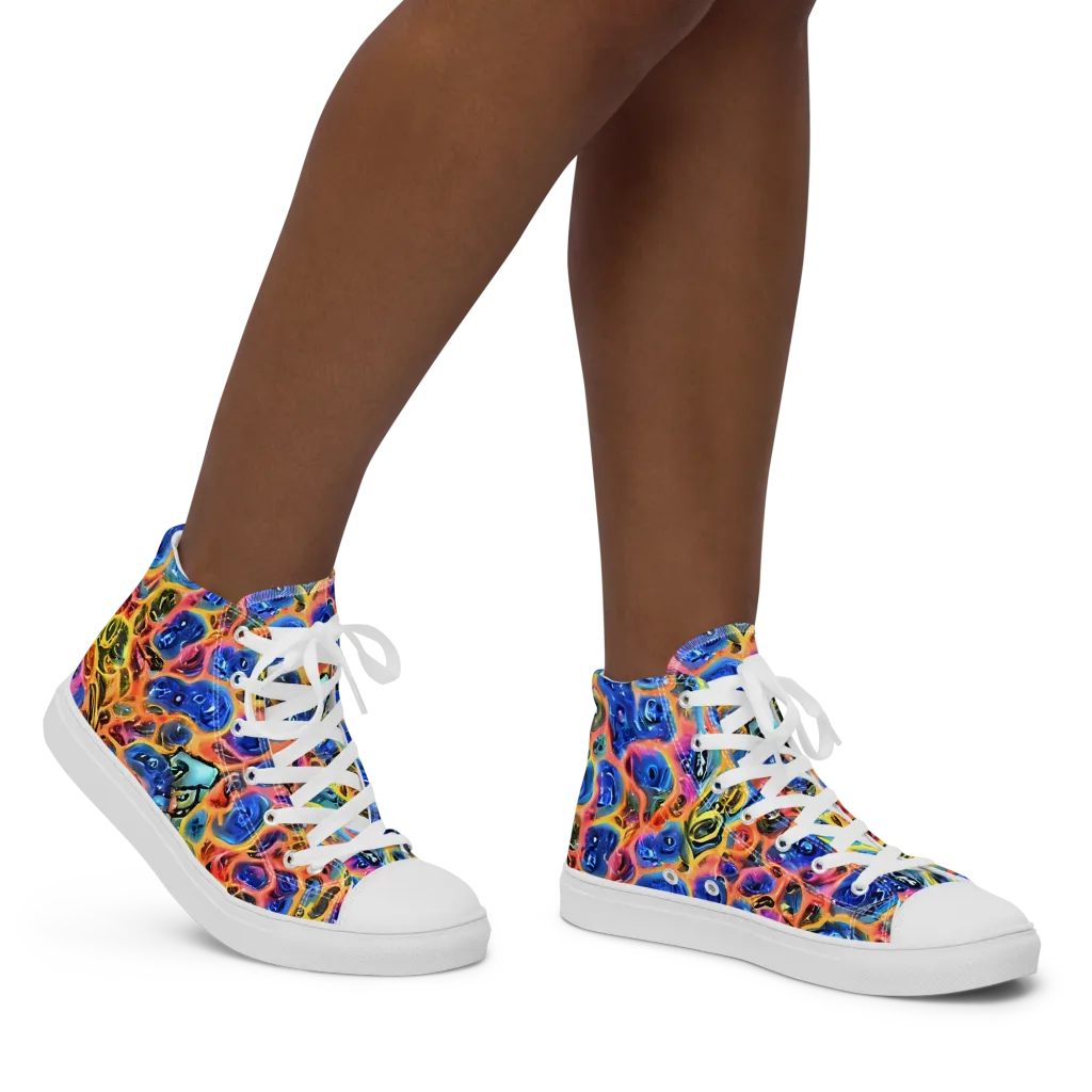 Solar Sonic on Women's High Top Canvas Shoes — Right