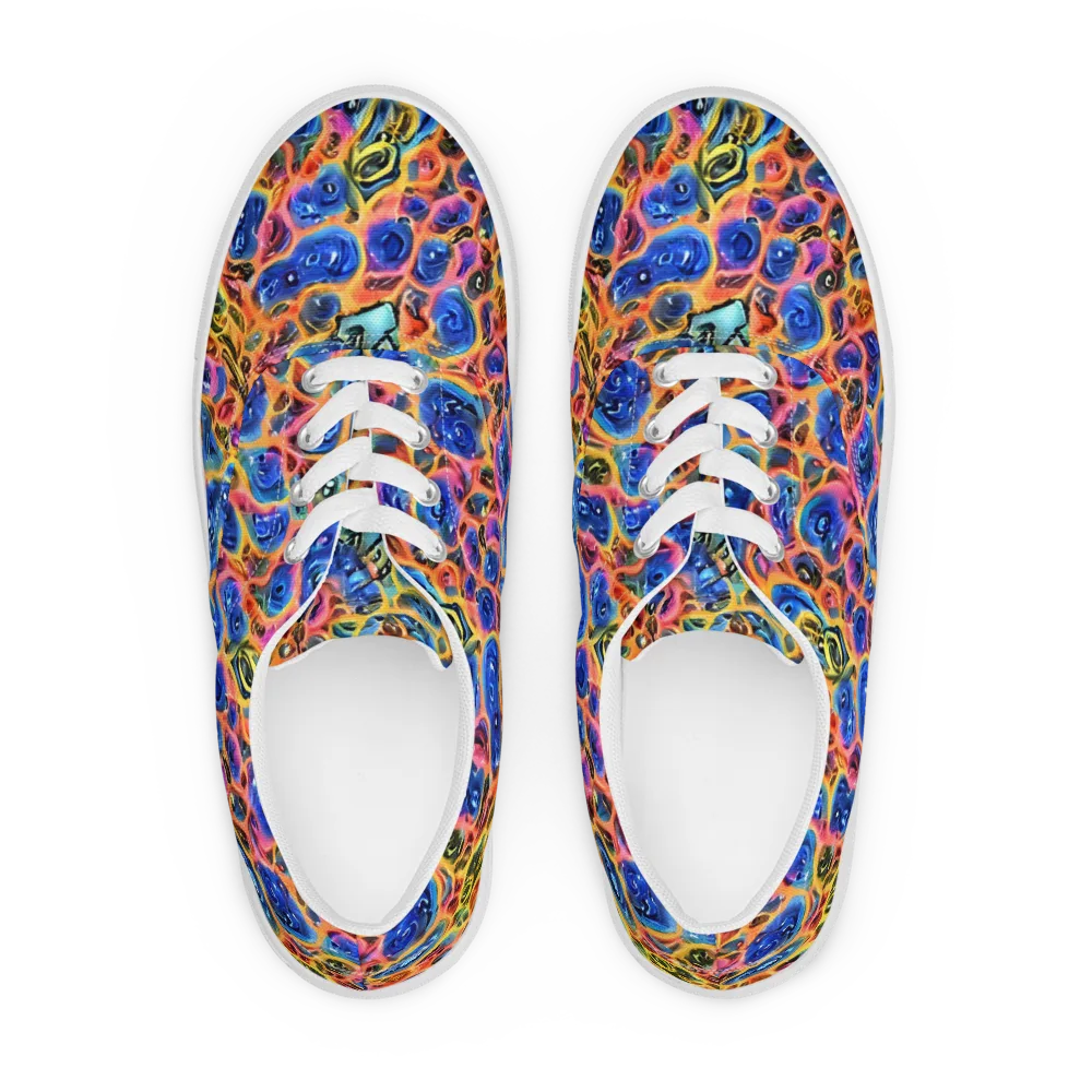 Solar Sonic on Men's Lace-Up Canvas Shoes — Front