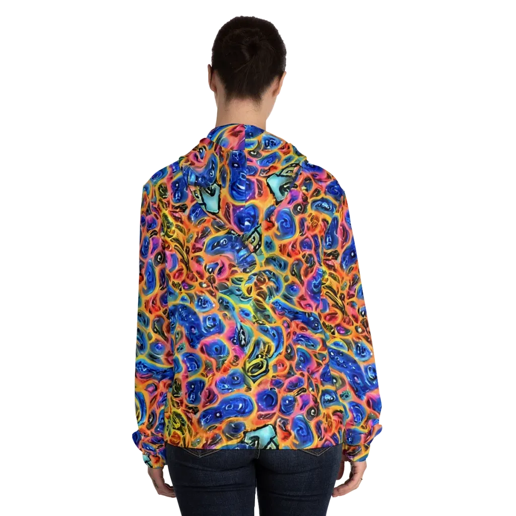 Solar Sonic on Women's Full-Zip Hoodie — Back On Person