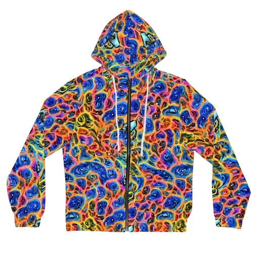 Solar Sonic on a Women's Full-Zip Hoodie