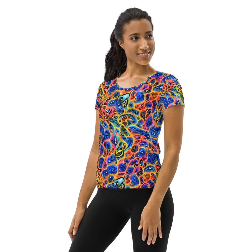 Solar Sonic on Women's Athletic T-Shirt — Left