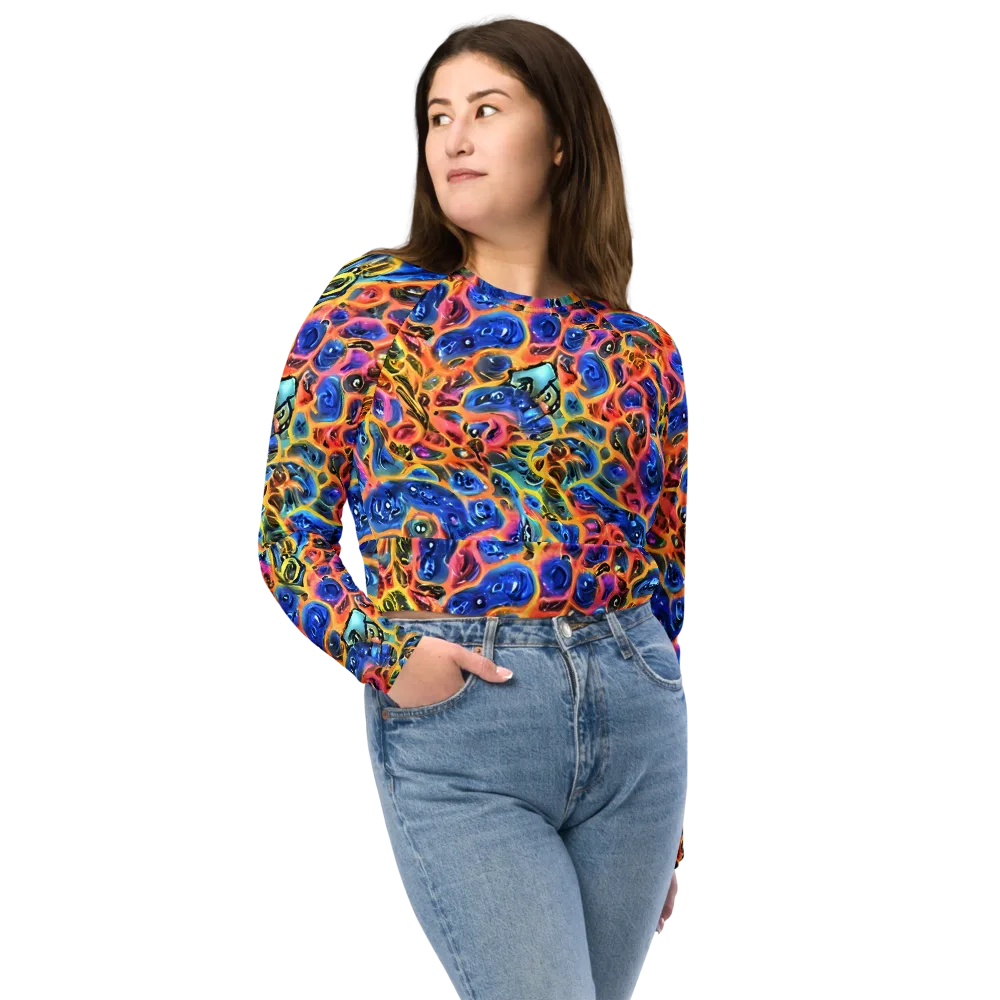 Solar Sonic on Long Sleeve Crop Top — Front