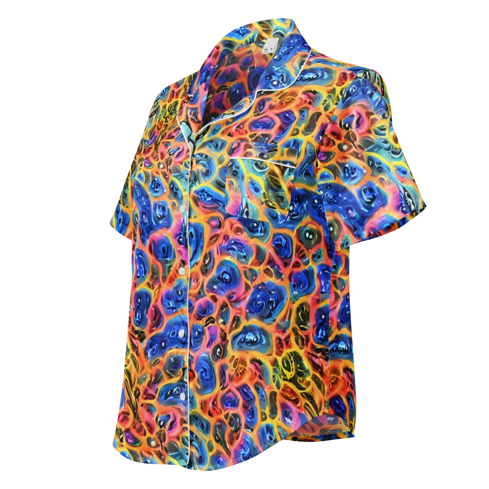 Solar Sonic on Women's Short Sleeve Pajama Top — Left Front