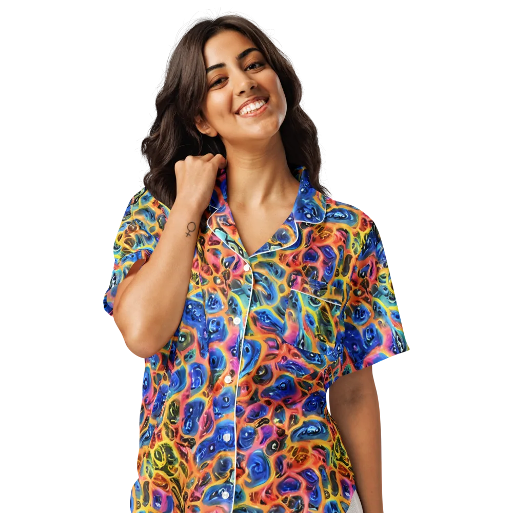 Solar Sonic on Women's Short Sleeve Pajama Top — Front