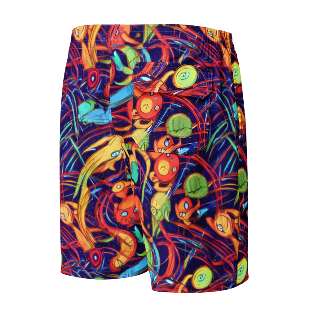 Neon Reef Rapture on Men's Board Shorts — Back