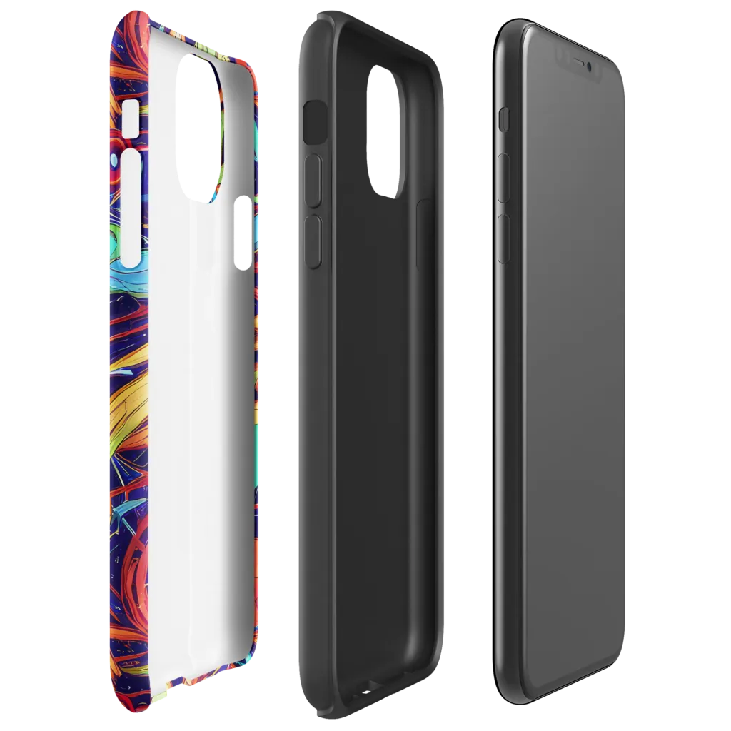 Neon Reef Rapture on Tough Case for iPhone® — Right